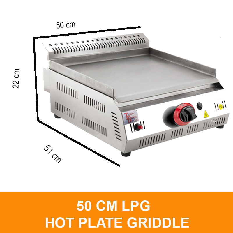 50 cm commercial griddle lpg smooth hot plate